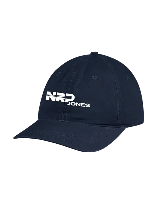 Garment Washed Unstructured Twill Navy Cap w/NRP Jones Logo