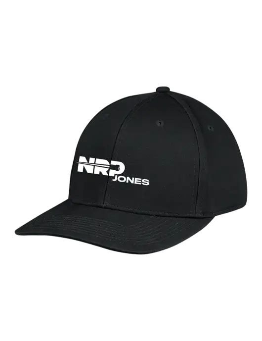 Premium Modern Structured Twill Black Snapback Cap w/NRP Jones Logo