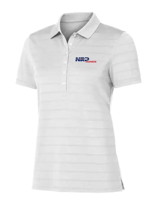 Callaway Womens Bright White Ventilated Polo w/NRP Jones Logo