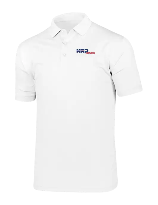 Callaway Vibrant Bright White Ventilated Polo w/NRP Jones Logo
