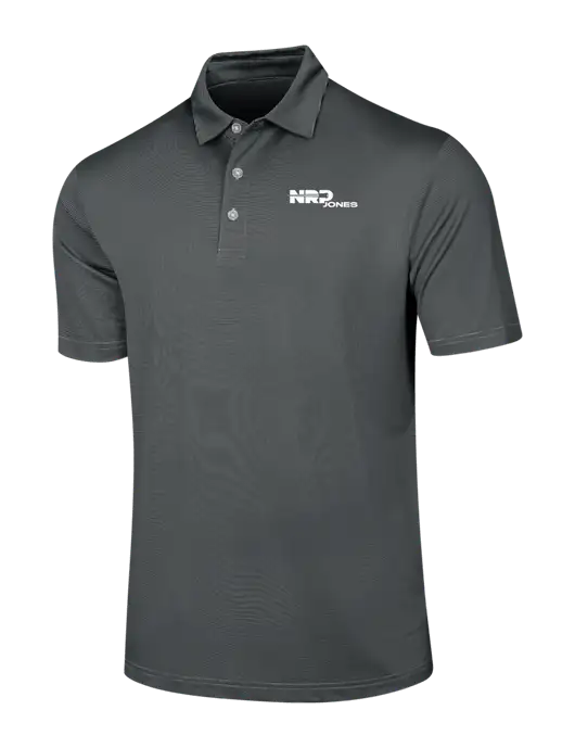 Callaway Black Fine Line Stripe Polo w/NRP Jones Logo