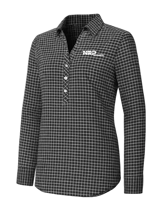 Womens Dark Grey/White City Stretch Shirt w/NRP Jones Logo