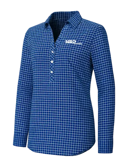 Womens Navy/White City Stretch Shirt w/NRP Jones Logo