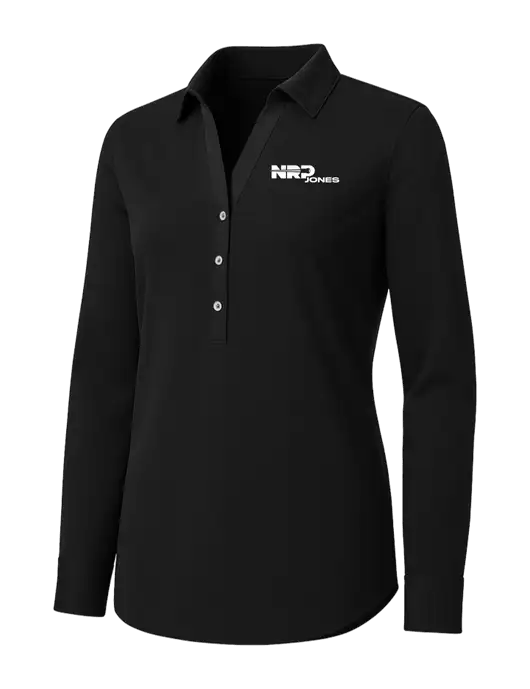 Womens Black City Stretch Shirt w/NRP Jones Logo