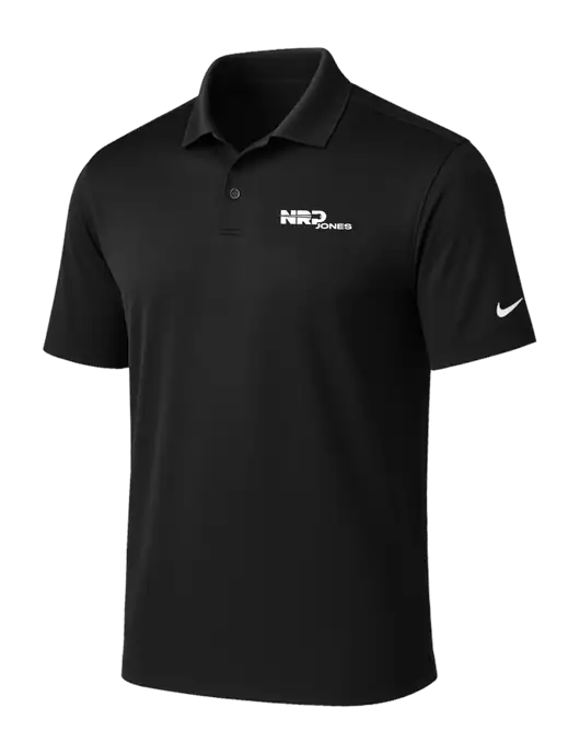 NIKE Black Victory Solid Polo w/NRP Jones Logo
