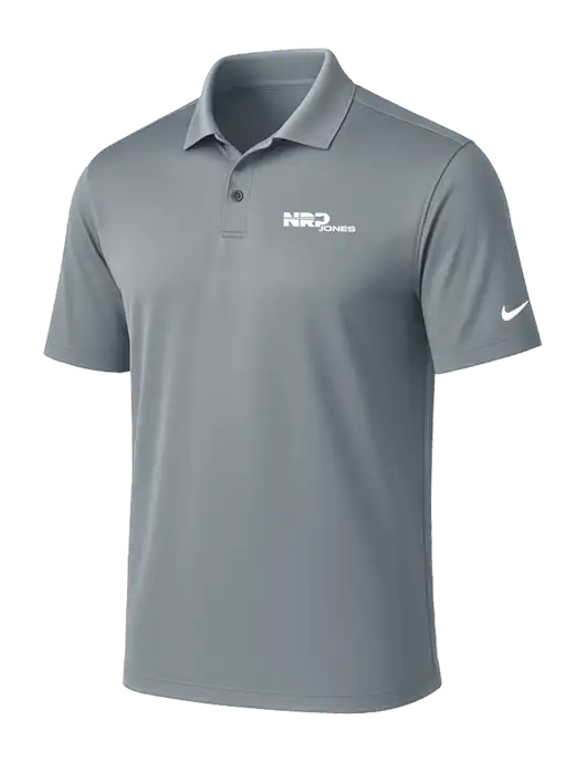 NIKE Medium Grey Victory Solid Polo w/NRP Jones Logo