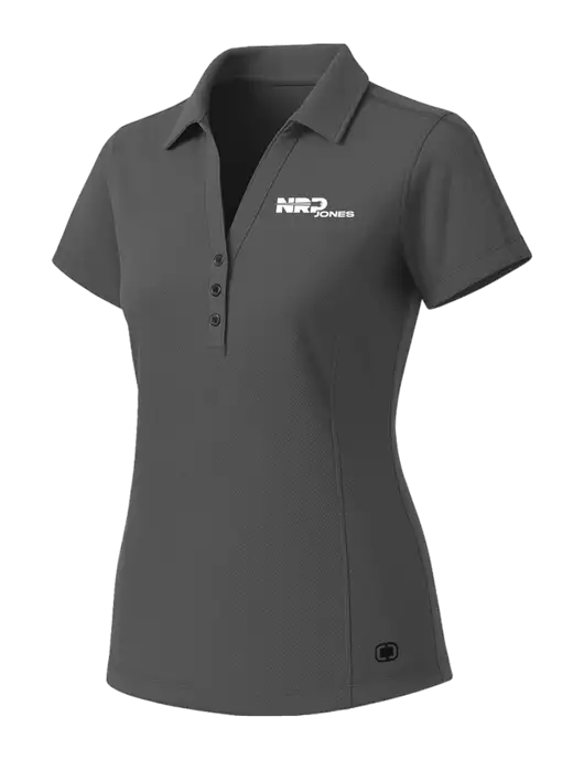 OGIO Womens Medium Grey ONYX Polo w/NRP Jones Logo