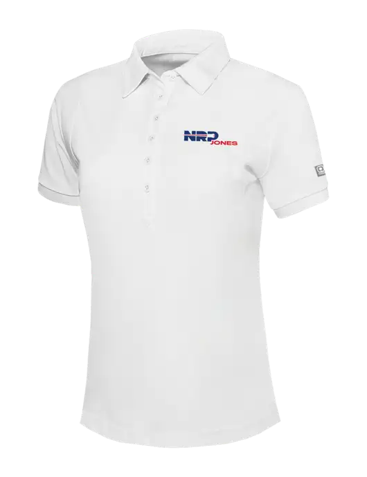 OGIO Womens Bright White Jewel Polo w/NRP Jones Logo