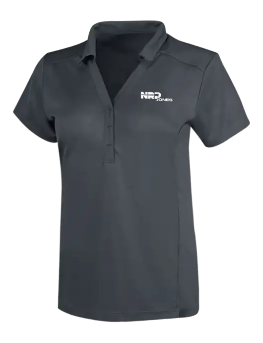 OGIO Dark Grey Womens Framework Polo w/NRP Jones Logo