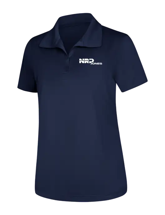 Womens Navy Micropique Sport-Wick Polo w/NRP Jones Logo