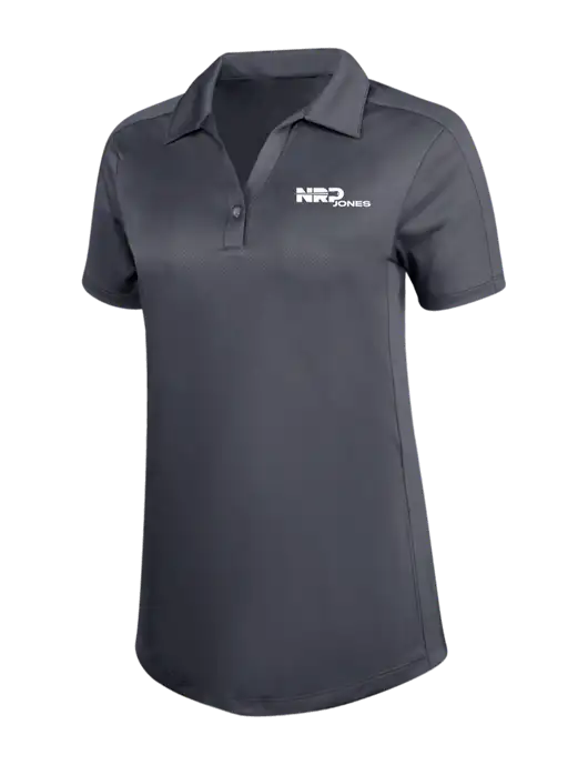 Womens Dark Grey Diamond Jacquard Polo w/NRP Jones Logo