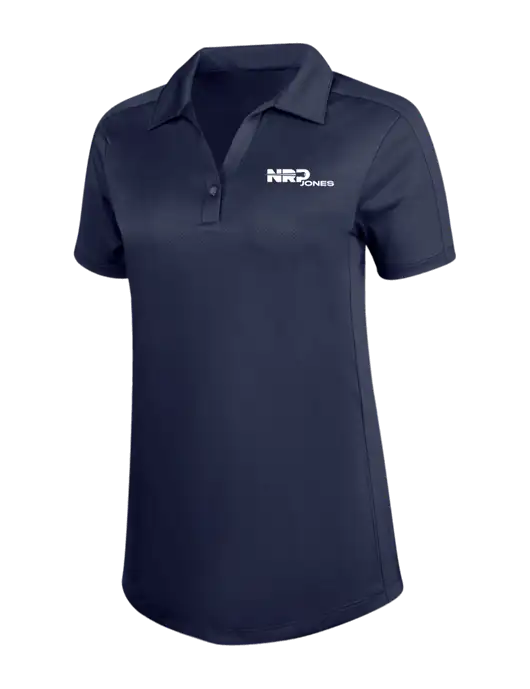 Womens Dark Navy Diamond Jacquard Polo w/NRP Jones Logo