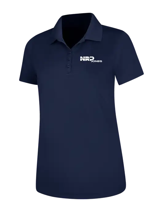 Dark Navy Womens Dry Zone UV Mesh Polo w/NRP Jones Logo