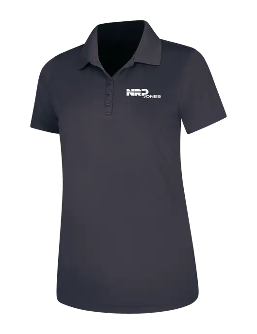 Dark Grey Womens Dry Zone UV Mesh Polo w/NRP Jones Logo