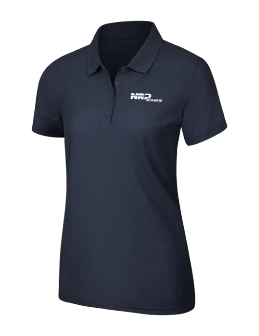 Navy Blue Womens Core Classic Pique Polo w/NRP Jones Logo