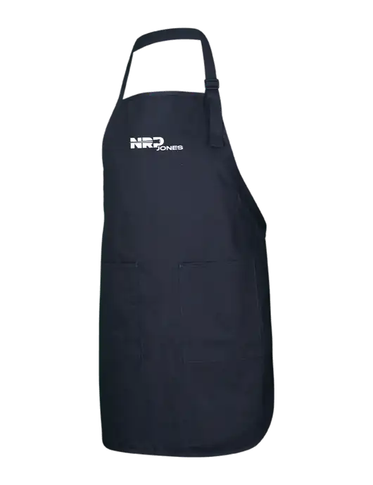 Full-Length Black Apron With Pockets w/NRP Jones Logo