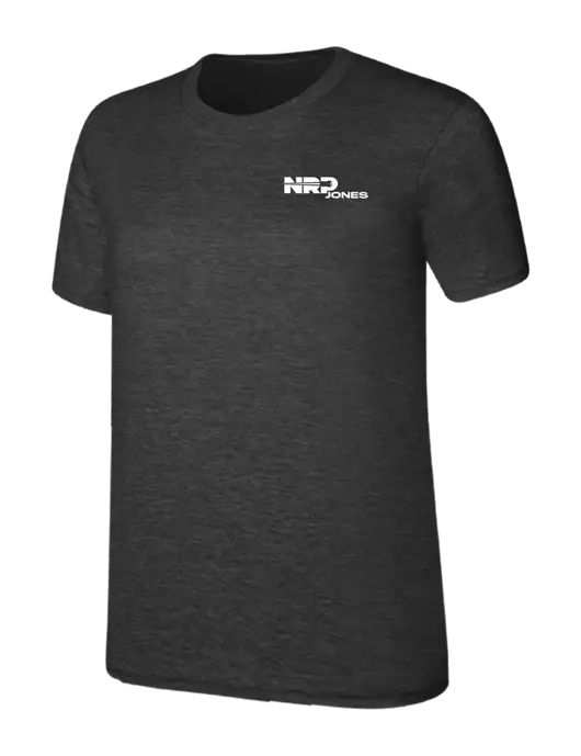 Womens Ring Spun Dark Heather Grey 4.5 oz T-Shirt w/NRP Jones Logo