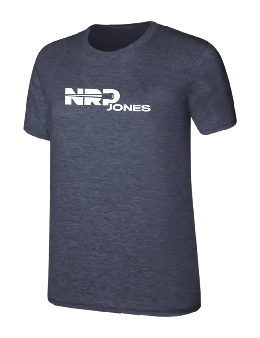 Womens Ring Spun Heather Navy 4.5 oz T-Shirt w/NRP Jones Logo