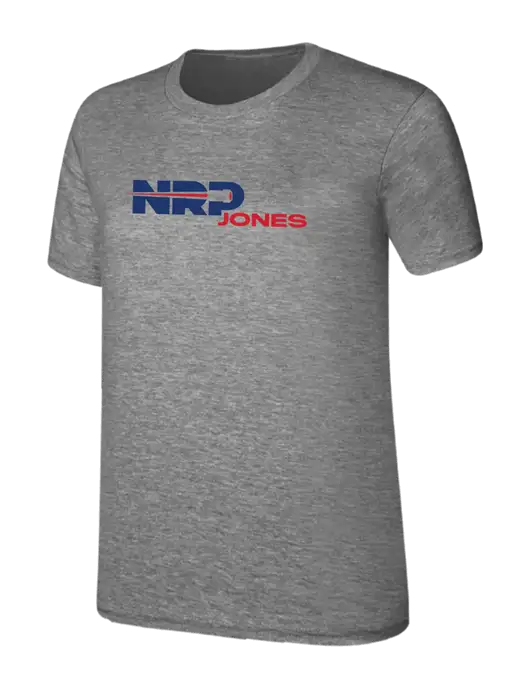 Womens Ring Spun Light Grey Heather 4.5 oz T-Shirt w/NRP Jones Logo