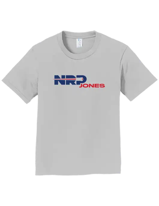 Youth Ring Spun Silver 4.5 oz T-Shirt w/NRP Jones Logo