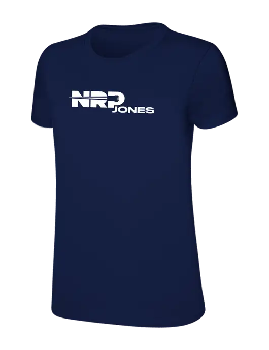 Womens Ring Spun Navy 4.5 oz T-Shirt w/NRP Jones Logo