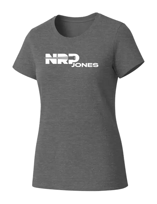 Womens Seriously Soft Grey Frost T-Shirt w/NRP Jones Logo