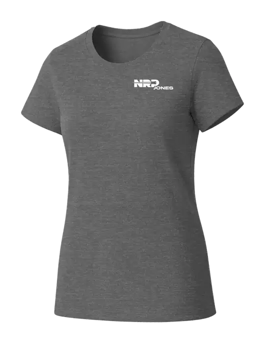 Womens Seriously Soft Grey Frost T-Shirt w/NRP Jones Logo