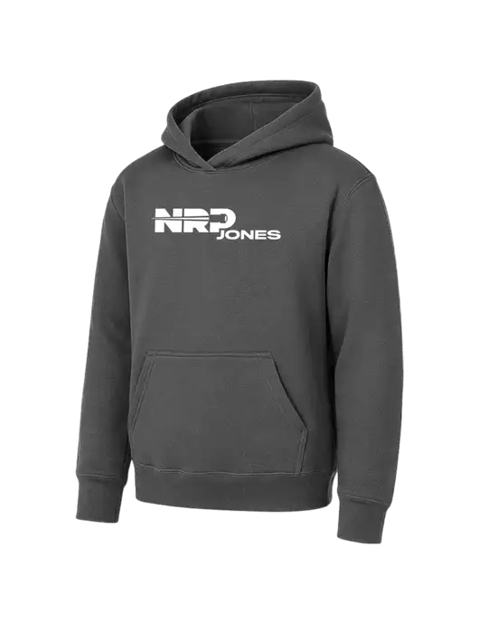 Youth Charcoal 7.8 oz Pullover Hooded Sweatshirt w/NRP Jones Logo