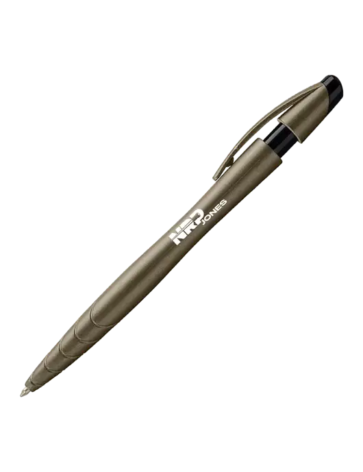Awali Grey Metallic Pen - Black Ink w/NRP Jones Logo