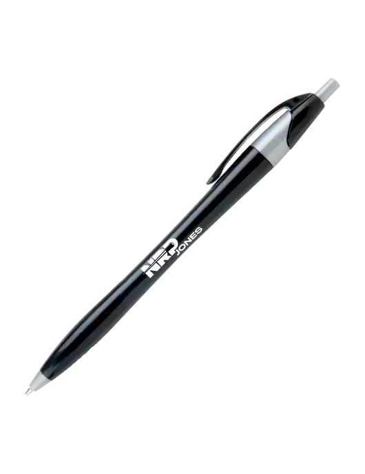 Novella Black/Silver Corporate Pen - Blue Ink w/NRP Jones Logo