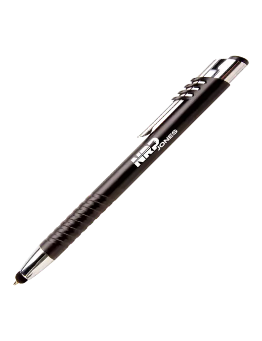 Schirhart Black Stylus Pen - Blue Ink w/NRP Jones Logo