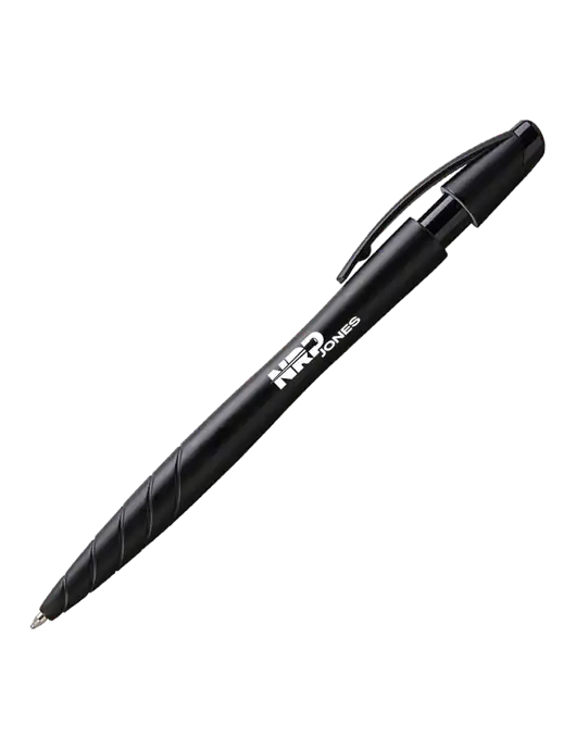 Awali Black Metallic Pen - Black Ink w/NRP Jones Logo