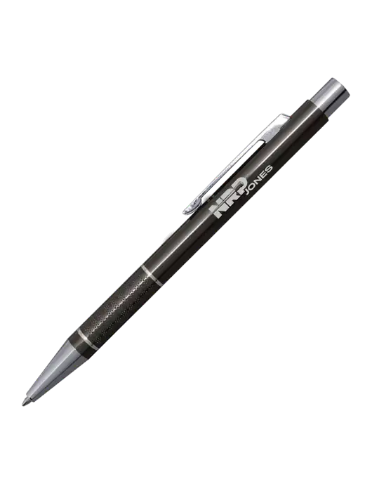 St George Gunmetal Pen - Blue Ink w/NRP Jones Logo