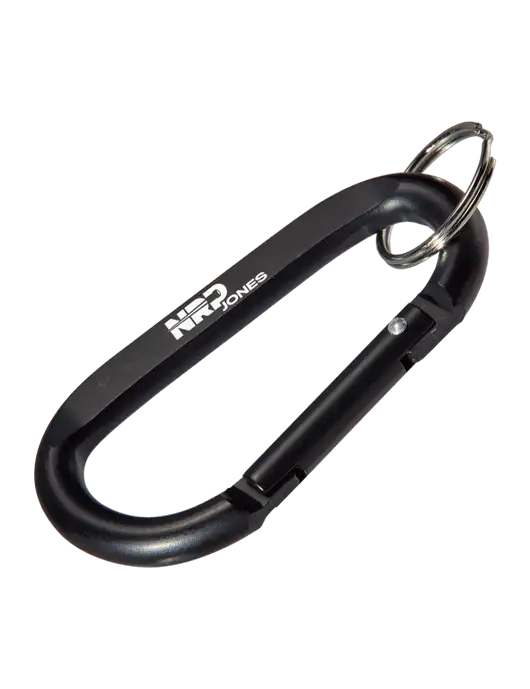Black Carabiner & Key Ring w/NRP Jones Logo