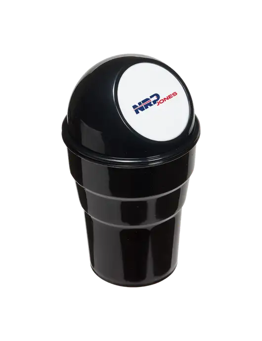Black Car Cup Holder Trash Can w/NRP Jones Logo