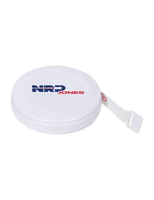 White Round Tape Measure w/NRP Jones Logo