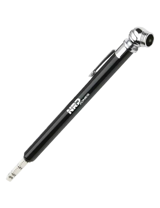 Quick View Black Tire Gauge w/NRP Jones Logo