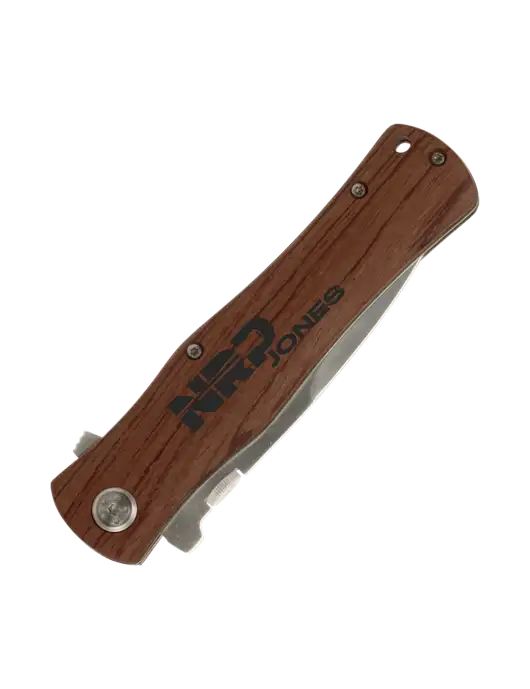 Wood Handle Knife w/NRP Jones Logo