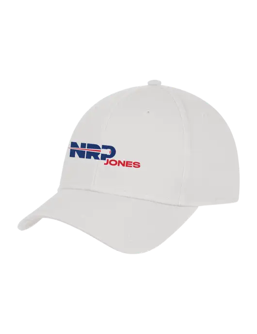 White Structured Cap Hook & Loop w/NRP Jones Logo