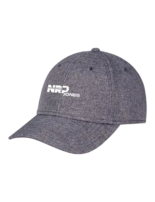 Heather Charcoal Structured Linen Look Cap Hook & Loop w/NRP Jones Logo