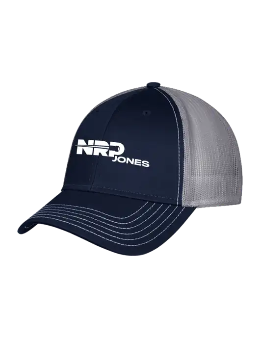 Navy/Grey Mesh Trucker Cap Snap Back w/NRP Jones Logo