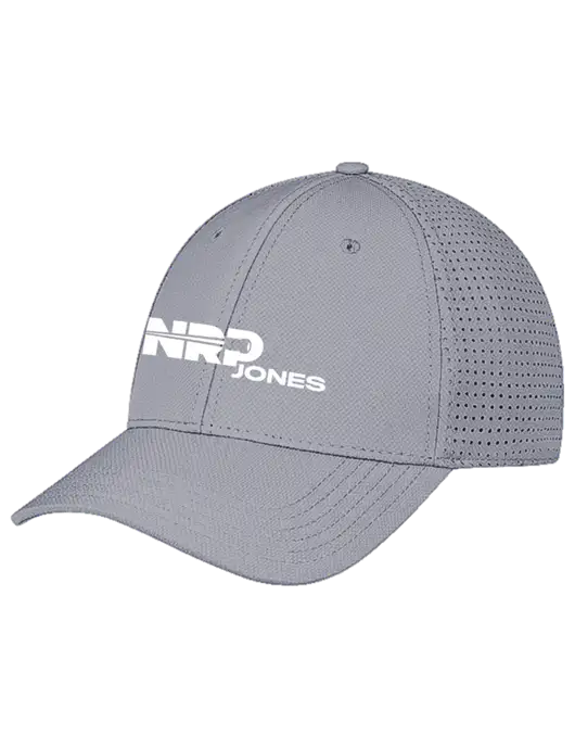 Grey Performance Stretchable Cap Hook & Loop w/NRP Jones Logo