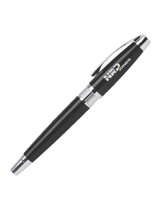 Masscotti Black Rollerball Pen - Black Ink w/NRP Jones Logo