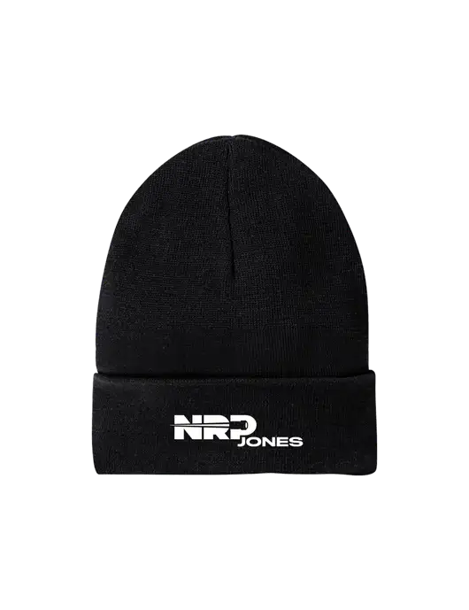 Recycled Black Beanie w/NRP Jones Logo