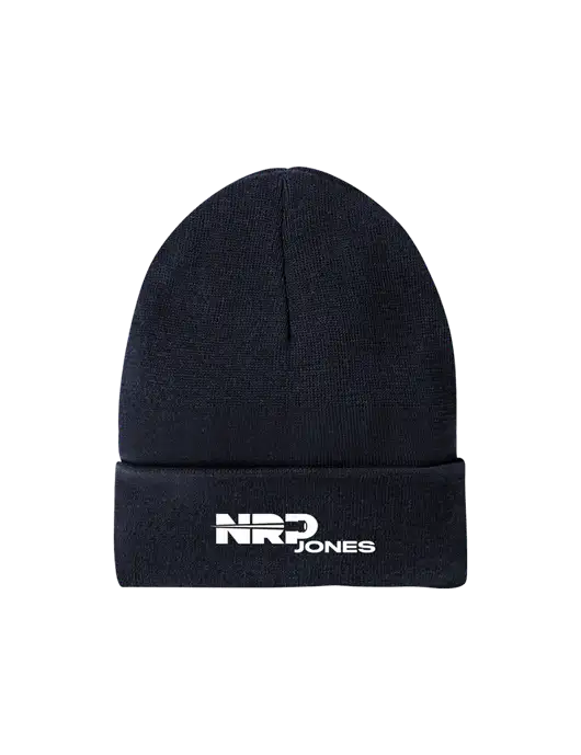 Recycled True Navy Beanie w/NRP Jones Logo