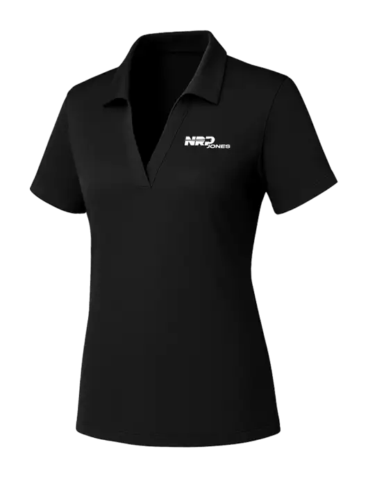 Womens Black PosiCharge RacerMesh Polo w/NRP Jones Logo