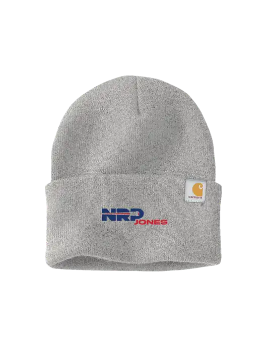 Carhartt Light Grey Heather Watch Cap 2.0 w/NRP Jones Logo