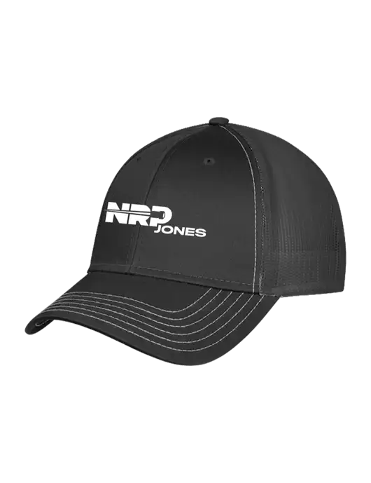 Charcoal Grey Mesh Trucker Cap Snap Back w/NRP Jones Logo