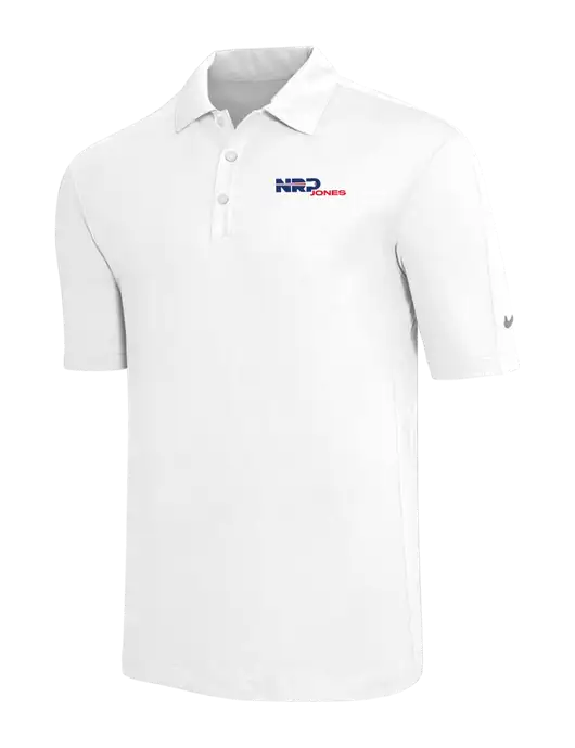 Nike White Tech Sport Dri-FIT Polo w/NRP Jones Logo