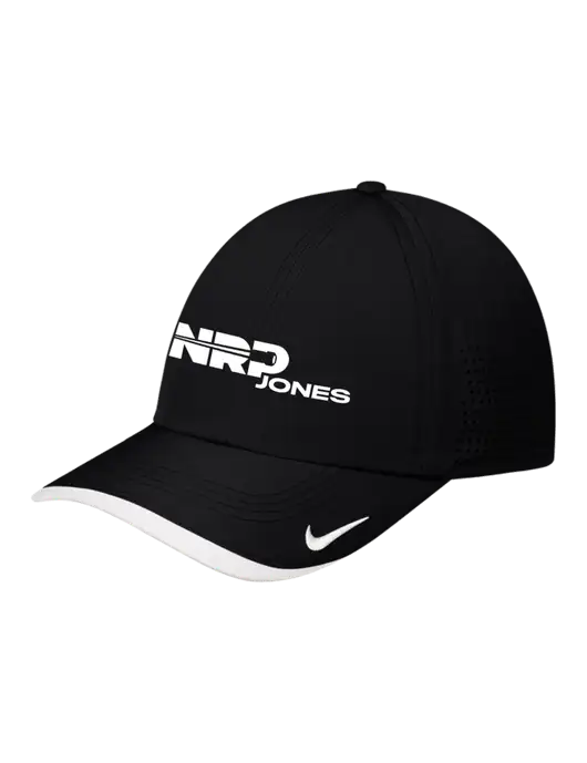 Nike Black/White Dri-FIT Perforated Performance Cap w/NRP Jones Logo